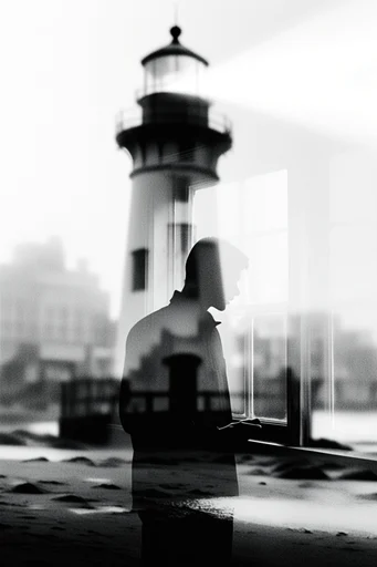 Cinematic Monochrome Noir style reference image — analog noir photography