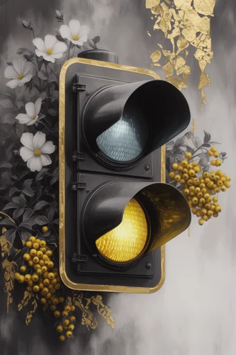 Gilded Fractured Surrealism style reference image — gilded kintsugi