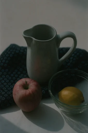 Cinematic Analog Melancholy style reference image — analog film grain
