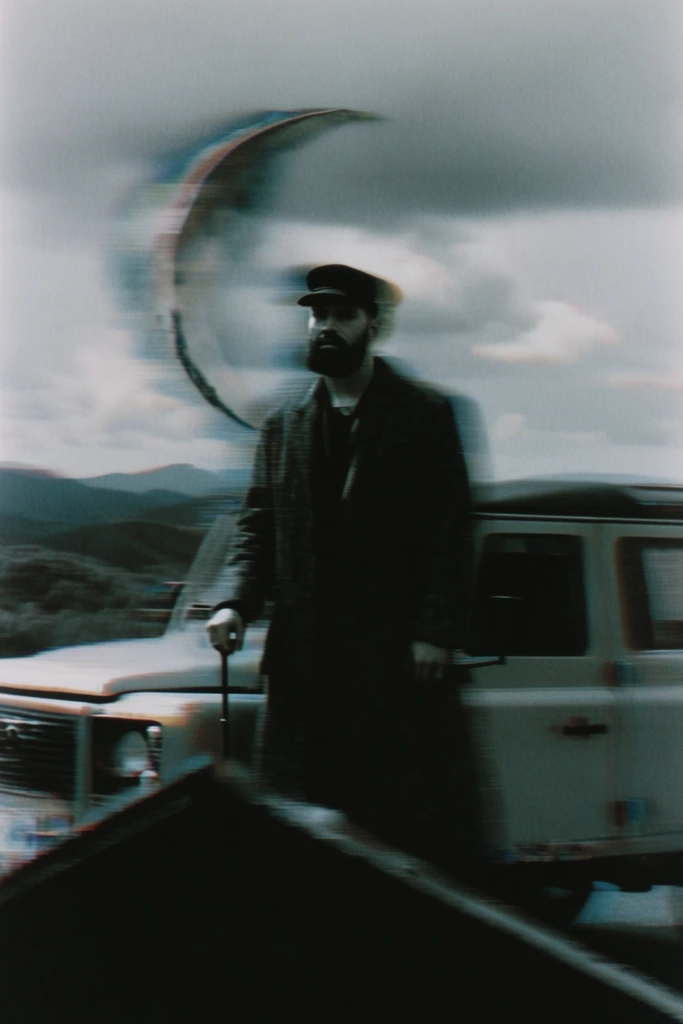 Distorted Noir Lithography style AI image example 2