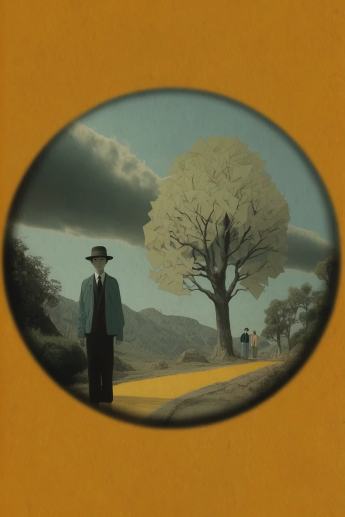 Geometric Voyeuristic Surrealism style AI image example 2