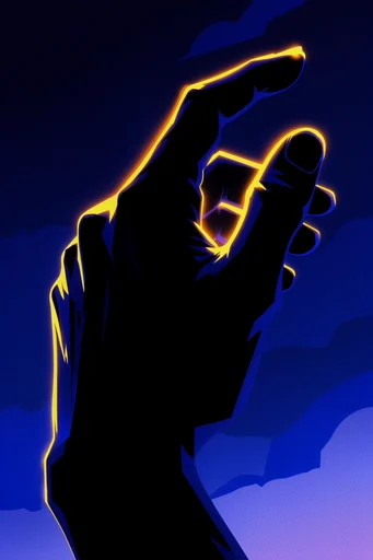 Neon Nocturnal Vectorism style reference image — high-contrast lighting
