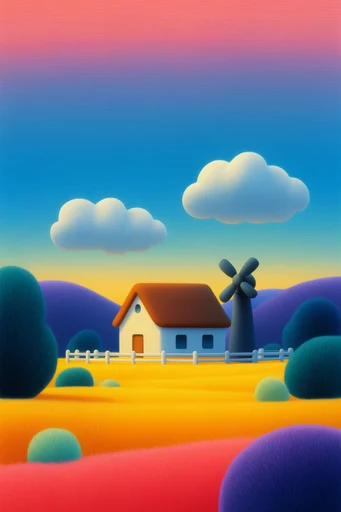 Surreal Neo-Pop Pastoral style reference image — whimsical pop art