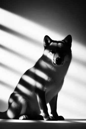 Graphic Chiaroscuro Minimalism style reference image — hard-edged shadows