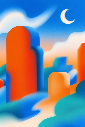 Surreal Airbrush Dreamscape style reference image — retro speculative fiction