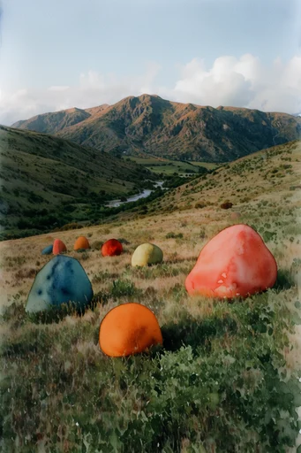 Surreal Pastoral Pop style reference image — direct sunlight