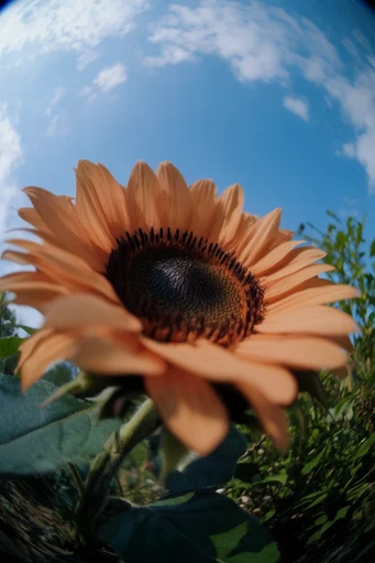 Sun-Soaked Fisheye Adventure style reference image — dynamic wide-angle