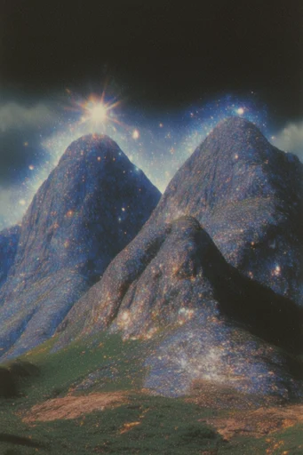 Celestial Analog Dreamscape style reference image — vintage 1970s fantasy illustration