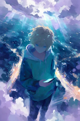 Luminous Cosmic Ethereal style reference image — glowing liquid elements