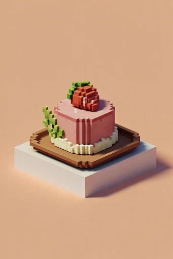 Charming Isometric Voxelworlds style reference image — tactile toy-like render