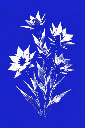 Ultramarine Graphic Printmaking style reference image — high contrast