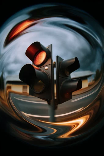 Distorted Cinematic Realism style reference image — kinetic motion blur