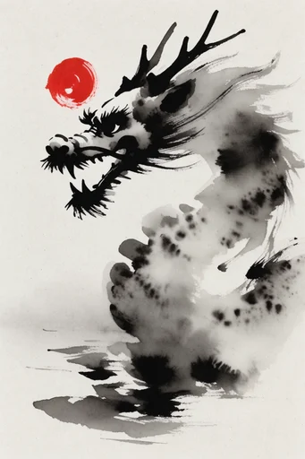 Expressive Ink Minimalism style reference image — gestural brushstrokes