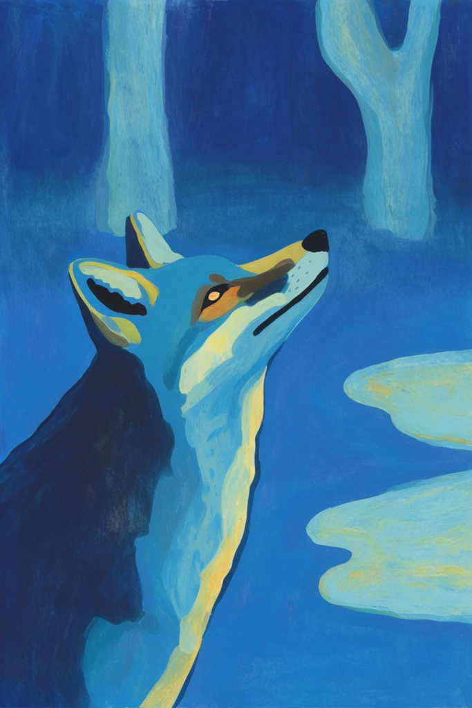 Surreal Nocturnal Cerulean style AI image example 3