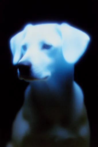 Spectral Cobalt Nocturne style reference image — heavy film grain