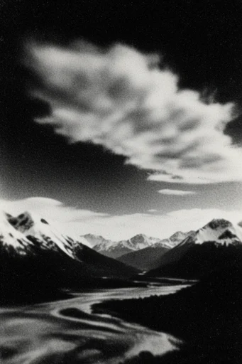 Gritty Monochrome Noir style reference image — high-contrast black and white