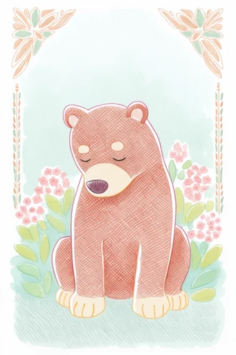 Graphic Print Illustration style AI image example 3