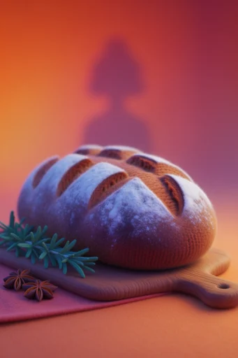 Plush Whimsical 3D style reference image — rounded organic forms