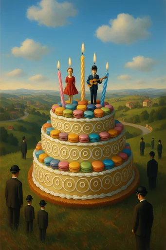 Narrative Surrealist Synthesis style reference image — cinematic lighting
