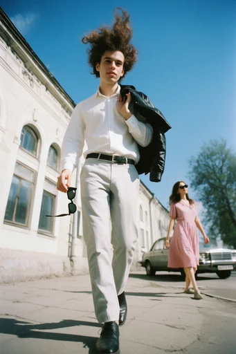 Dynamic Nostalgic Summer style reference image — 35mm film grain
