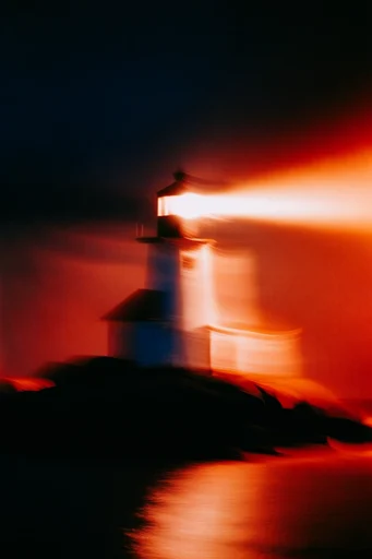 Crimson Nocturnal Blur style reference image — high contrast silhouettes