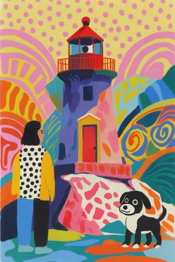 Vibrant Naive Collage style reference image — whimsical collage