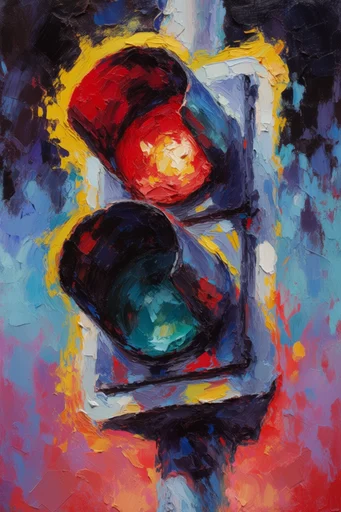 Vibrant Impasto Expressionism style reference image — palette knife texture