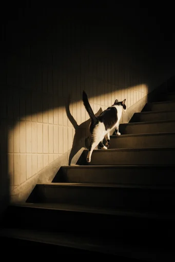 Cinematic Brutalist Solitude style reference image — high contrast