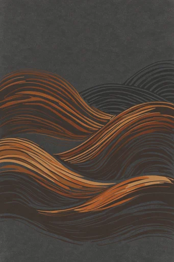 Amber Noir Linearism style AI image example 2