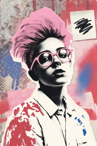 Gritty Neon Punk moodboard — generate AI images in this style