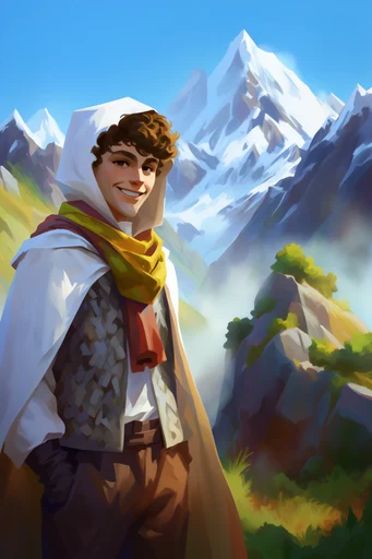 Vibrant Stylized Fantasy style reference image — cozy rustic architecture