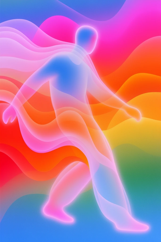 Luminous Fluid Gradient style AI image example 1