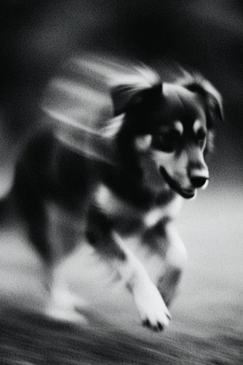 Ethereal Grain Monochrome style reference image — charcoal-like shadows