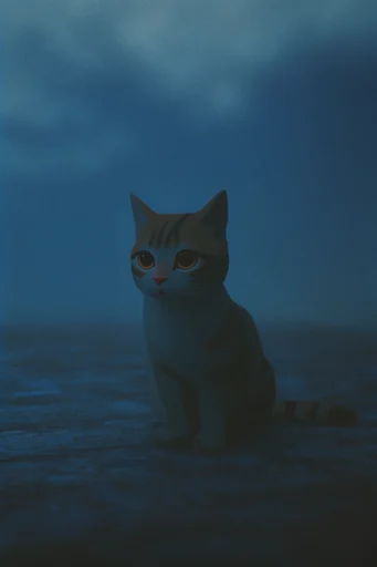Cinematic Nocturnal Minimalism style reference image — minimalist liminal space