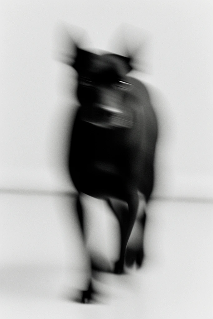 Kinetic Monochrome Minimalism style AI image example 3