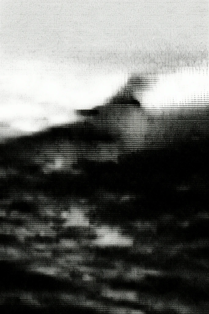 Corrupted Analog Noir style AI image example 2