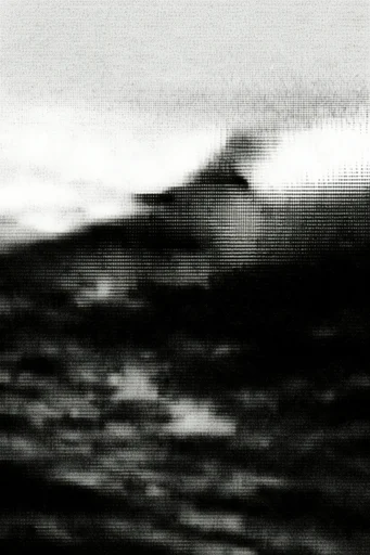 Corrupted Analog Noir style AI image example 2