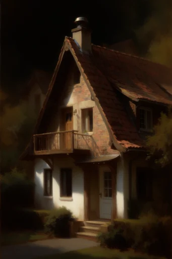 Luminous Chiaroscuro Etherealism style AI image example 4