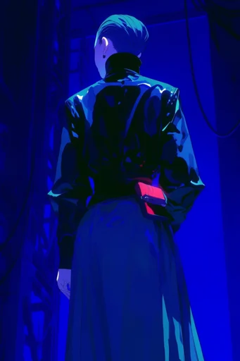 Electric Noir Futurism moodboard — generate AI images in this style