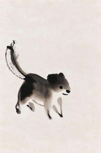 Timeless Monochromatic Sketch style AI image example 3