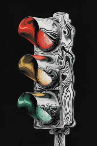 Luminous Topographic Surrealism style reference image — high-contrast noir