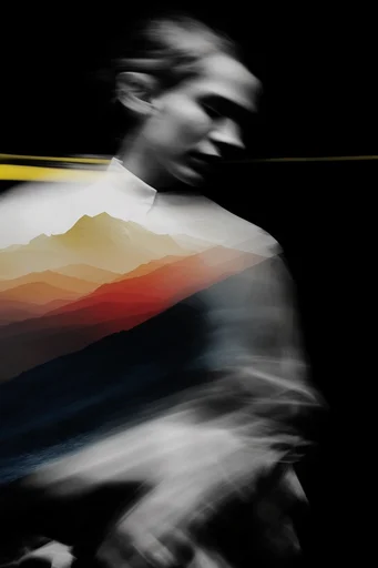 Spectral Kinetic Noir style reference image — long exposure motion blur