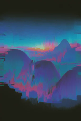 Glitch-Infused Digital Constructivism style reference image — retro-futurist