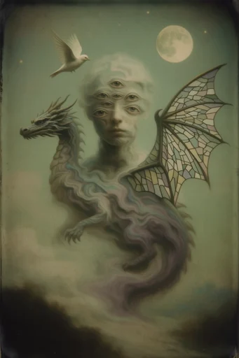 Muted Surreal Gothic style reference image — textured painterly style