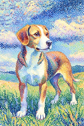 Luminous Chromatic Pointillism style reference image — luminous atmosphere