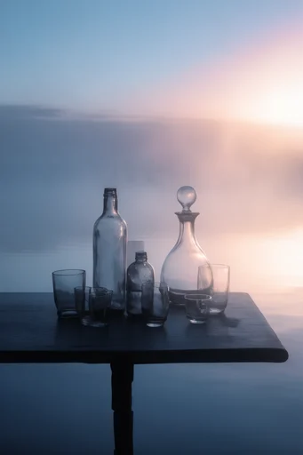 Ethereal Pastel Minimalism style reference image — glassy water reflection