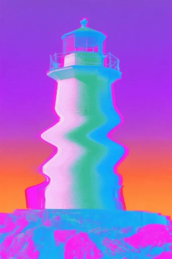 Neon Glitch Thermalism style reference image — chromatic aberration