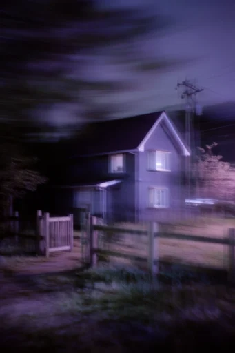 Spectral Nocturnal Blur style reference image — heavy film grain