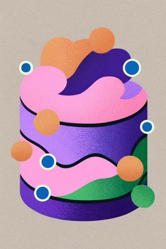 Vibrant Grainy Geometry style reference image — stippled gradient