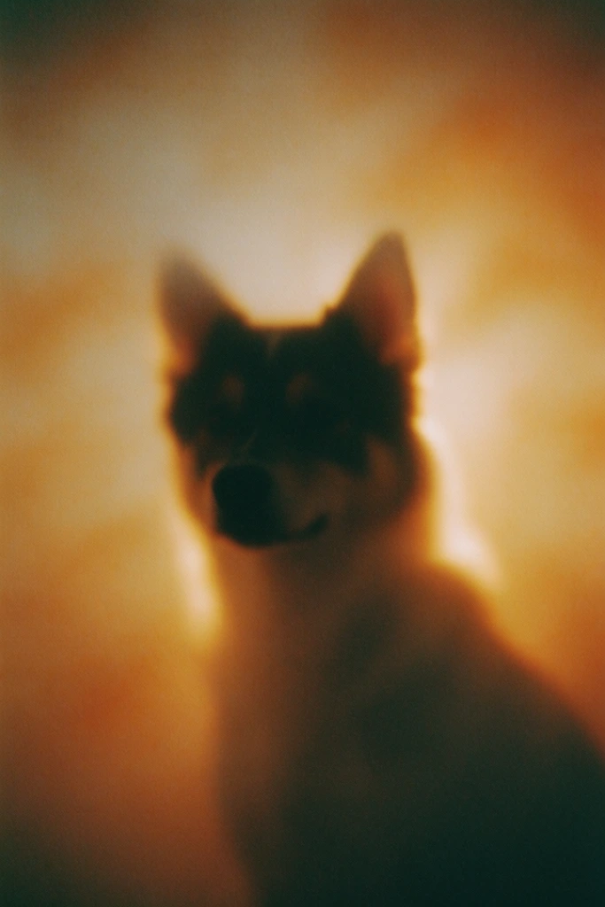 Nostalgic Amber Haze style AI image example 3